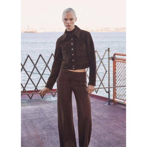 Mango Brown Suede Jacket - Picture 11 of 16